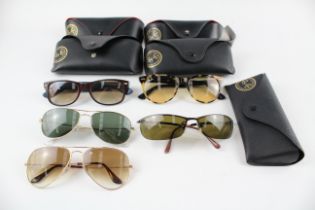 Collection of Designer Ray-Ban Sunglasses Inc Cases x 5 439378