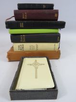 Selection of vintage Bibles.