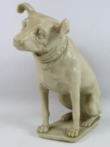Large Resin unpainted HMV Nipper dog which stands 14" tall.