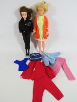 Emma Peel doll plus Tressy doll with assorted clothes & Sindy Clothes. See photos.