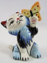 Lorna Bailey cat "Butterfly", approx 5.5" tall.