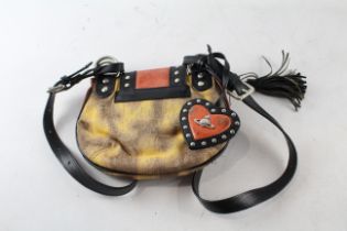 Vintage Vivienne Westwood Studded Orange & Yellow Tassel Crossbody Bag 439398