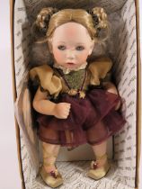 Boxed Alberon Doll limited Edition 312/2500 'Jodie' Sitting down doll with original box. See phot