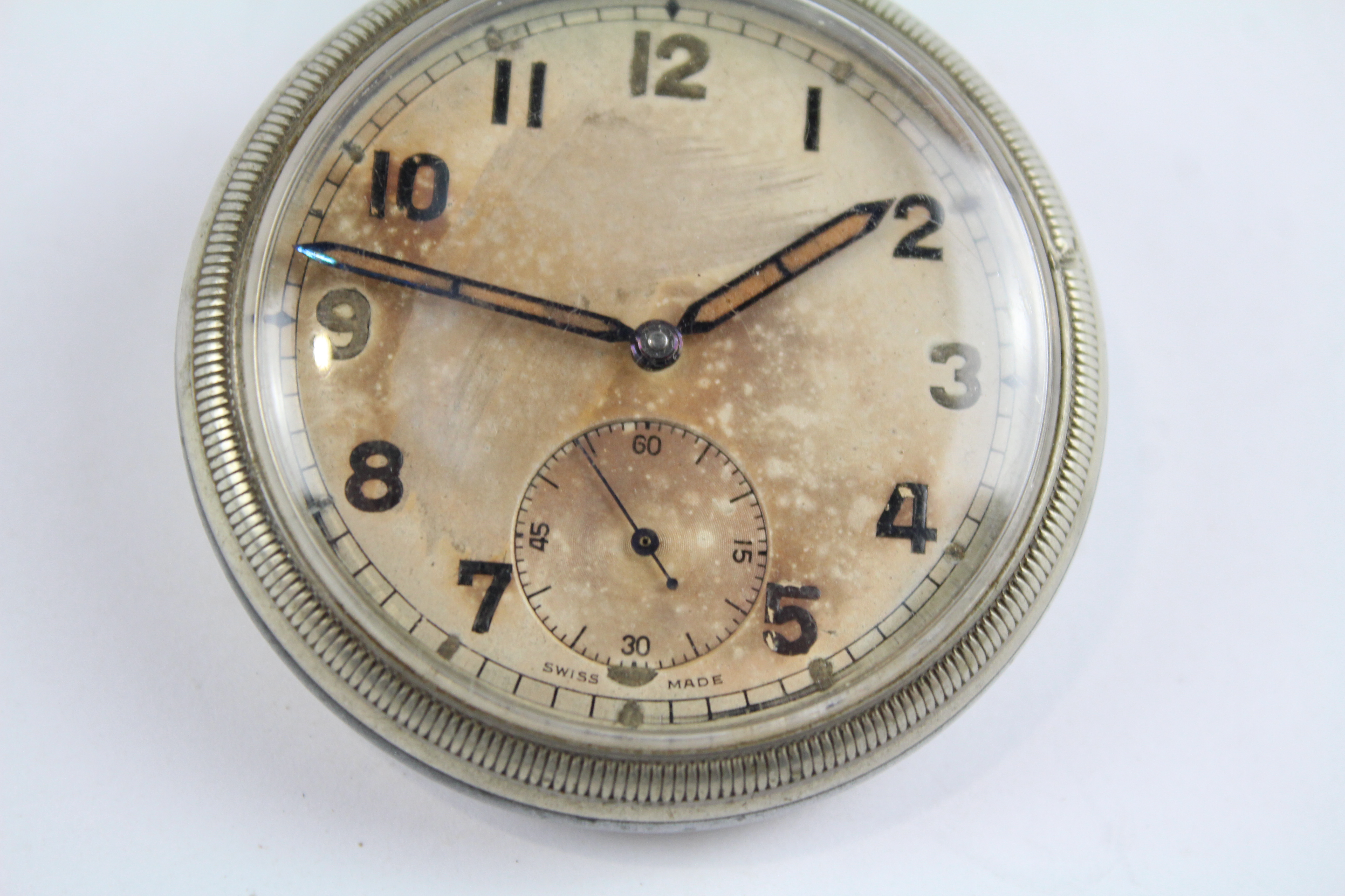 GS/TP Military Issued Gents WWII Era POCKET WATCH Hand-wind WORKING 404869 - Image 3 of 6