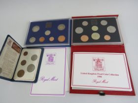 2 Royal mint proof coin collections and decimal coin set.