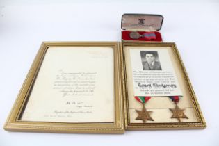 ERII WW2 Medals & Certificate Inc Boxed Imperial Service Medal 637595