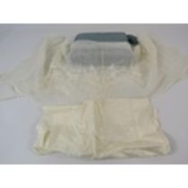 Antique lace childs christning veil plus a silk hankerchief. PA687