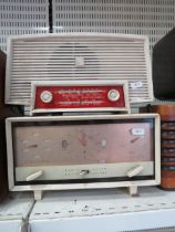 Vintage radio and radio alarm clock (Working condition unknown).