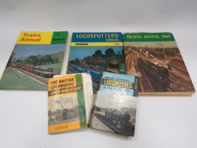 3 1960s Ian Allen train annuals and 2 books.