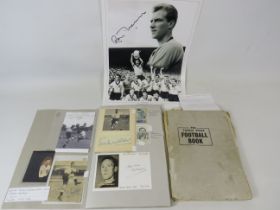 Vintage Good Times Football book plus an interesting scrapbook of football related items. Many autog