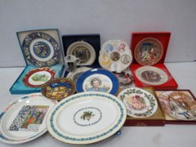 Large selection of collectable plates including Hornsea, Spode, Coalport etc.