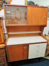 Mid 20th Century Kitchen dresser by Whiteleaf furniture with cupboard to left and three drawers to b