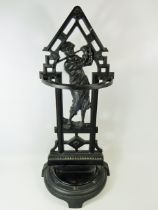 Large metal Reproduction Stick stand as a Golfer in good order. 32 x 13 x 8 inches. See photos.
