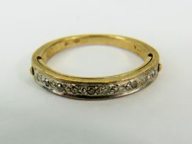 9ct Gold Vintage Diamond Set Half Hoop Eternity Ring (2.7g) 2030885