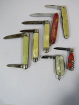 Selection of vintage penknives.