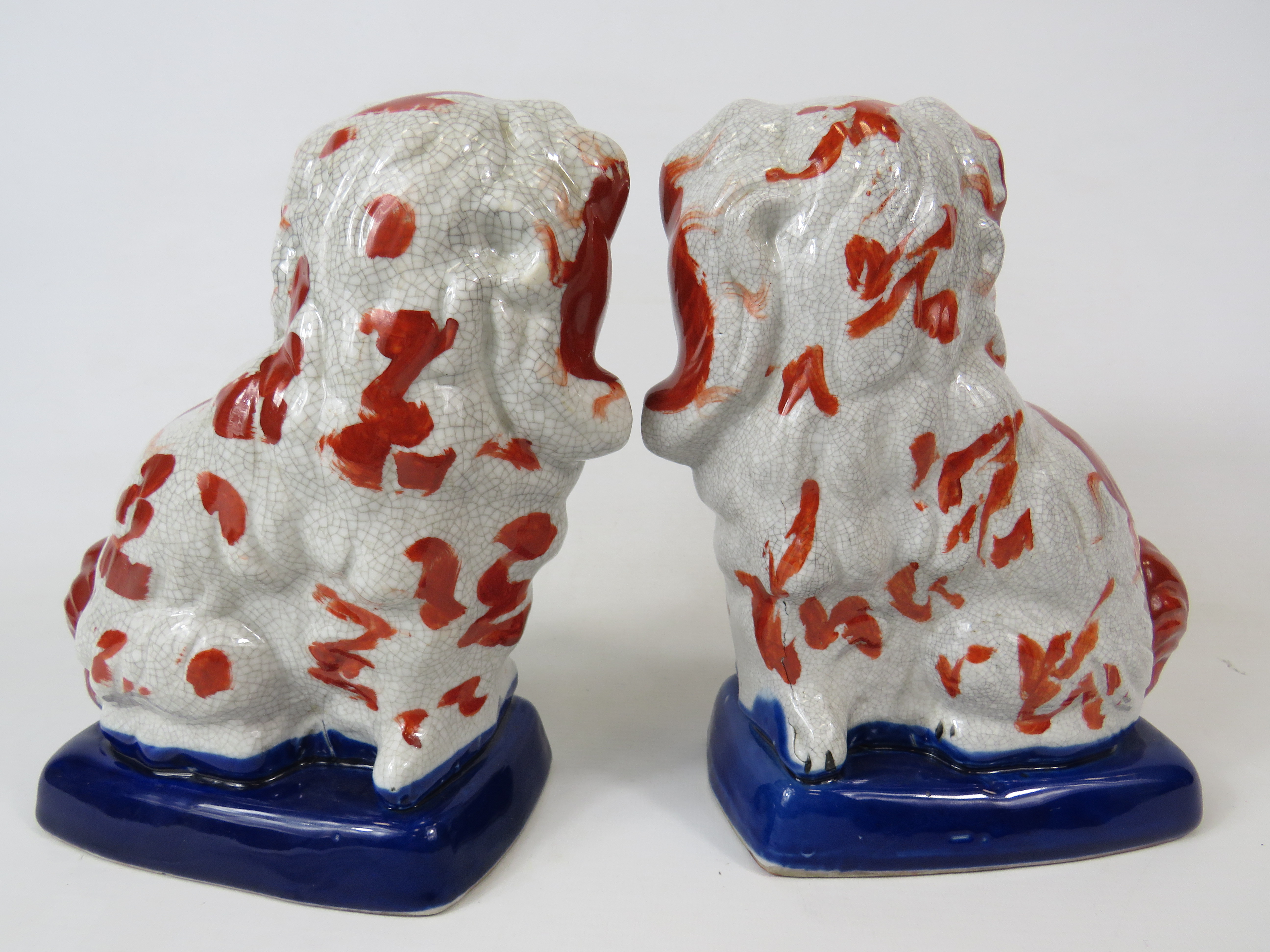 Vintage Matched pair of Mantle Dogs (King Charles) Largest measures approx 9 inches tall. Some lifti - Image 3 of 4