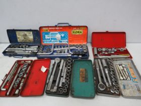 6 Various Socket sets, Metric, AF and British standard whitworth.