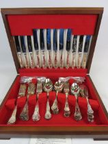 52 pieces canteen of cutlery by Butler Sheffield in the kings pattern.