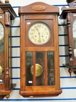 1930's Oak Cased Chiming Wall clock. Running order. See photos. 