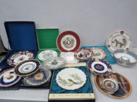 Large selection of limited edition collectors plates Royal Doulton, Royal Crown Derby, Spode etc.