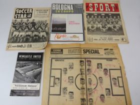 Sporting Magazines dating from 1950's, Newcastle United Match day programme from 1966 plus autograph