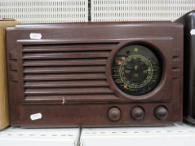 Vintage bakelite Radio rentals radio. (working condition unknown)