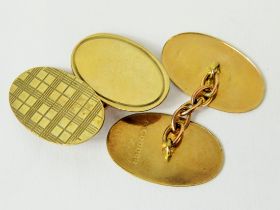 Pair of Vintage 9ct Yellow Gold Cufflinks. Total Weight 2.9g