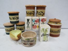 Selection of Toni Raymond pottery storage jars etc.