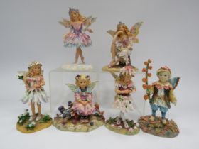 6 Leonardo Christine Haworth fairy figurines.