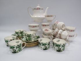 6 Coalport Cathey trios and Paragon china part teaset.