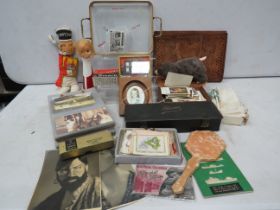 Interesting mixed lot to include postcards, signed photos etc.