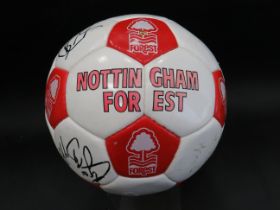 Official Notts Forest Football covered with players Autographs. Excellent condition. See photos.