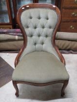 Good Quality reproduction of a Victorian era nursing chair. Seat height approx 14 inches, Height