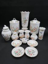 14 Pieces of Aynsley Decorative ware. Mostly in the Cottage Garden Pattern. All in good order. See