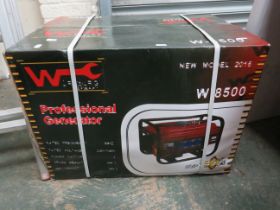 Boxed and unused (unopened) Petrol driven 240V Generator . See photos.
