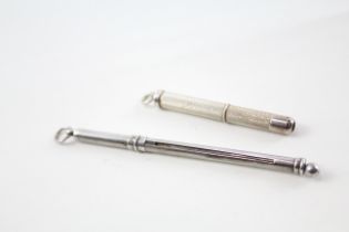 2 x Vintage Hallmarked .925 STERLING SILVER Toothpick & Swizzle Stick (11g) 2346095