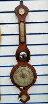 Vintage Banjo shaped barometer by Pickering & Son of Hull. Will need some restoration to make