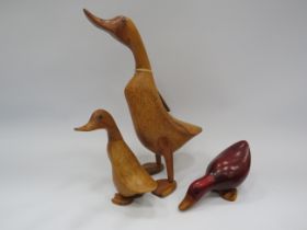 3 Duck company DCUK duck figurines the tallest ,measures 13".