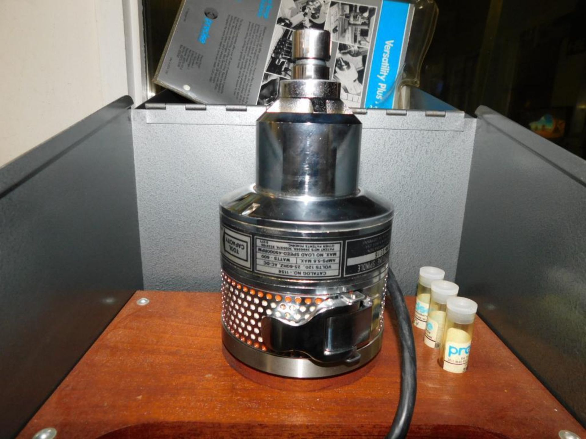 Precise Fixed Centerline 45,000 RPM High Speed Spindle, S/N 56-0316, Precise Vari-Speed Control, Mo - Image 4 of 7