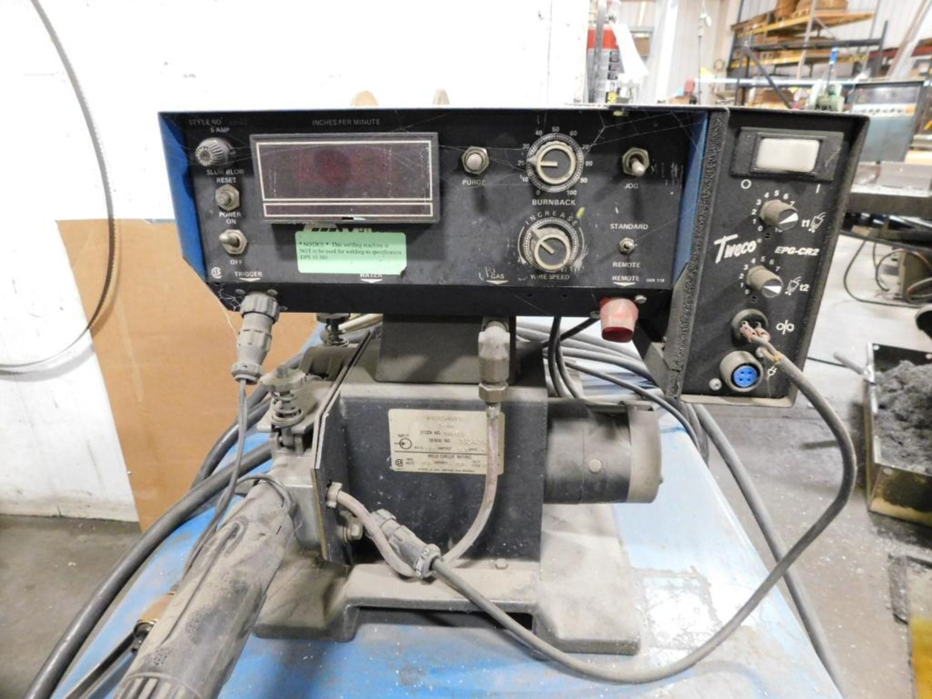 Miller Deltaweld 650 DC Arc Welding Power Source w/Millermatic S-540 Wire Feeder, S/N JJ351316 - Image 4 of 5