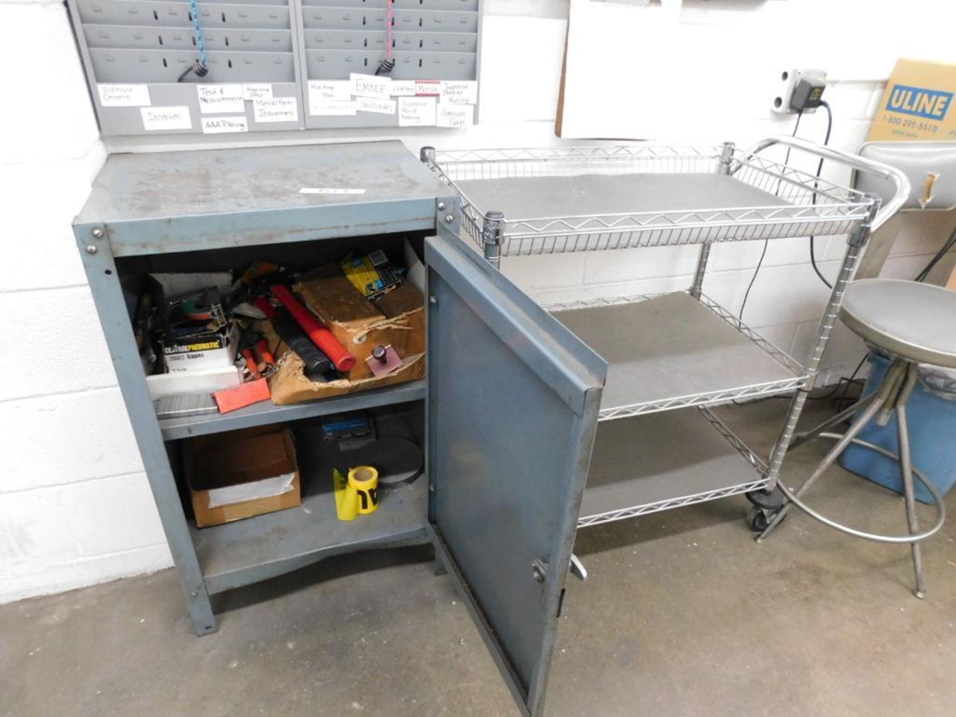LOT: Contents of Shipping Office: Assorted Shipping Supplies, 6' x 3' Work Bench, 10' x 3' Rolling - Image 4 of 8