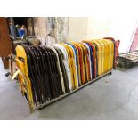 LOT: Assorted Folding Chairs on Rolling Storage Cart, Folding Brown Tables w/Rolling Storage Cart