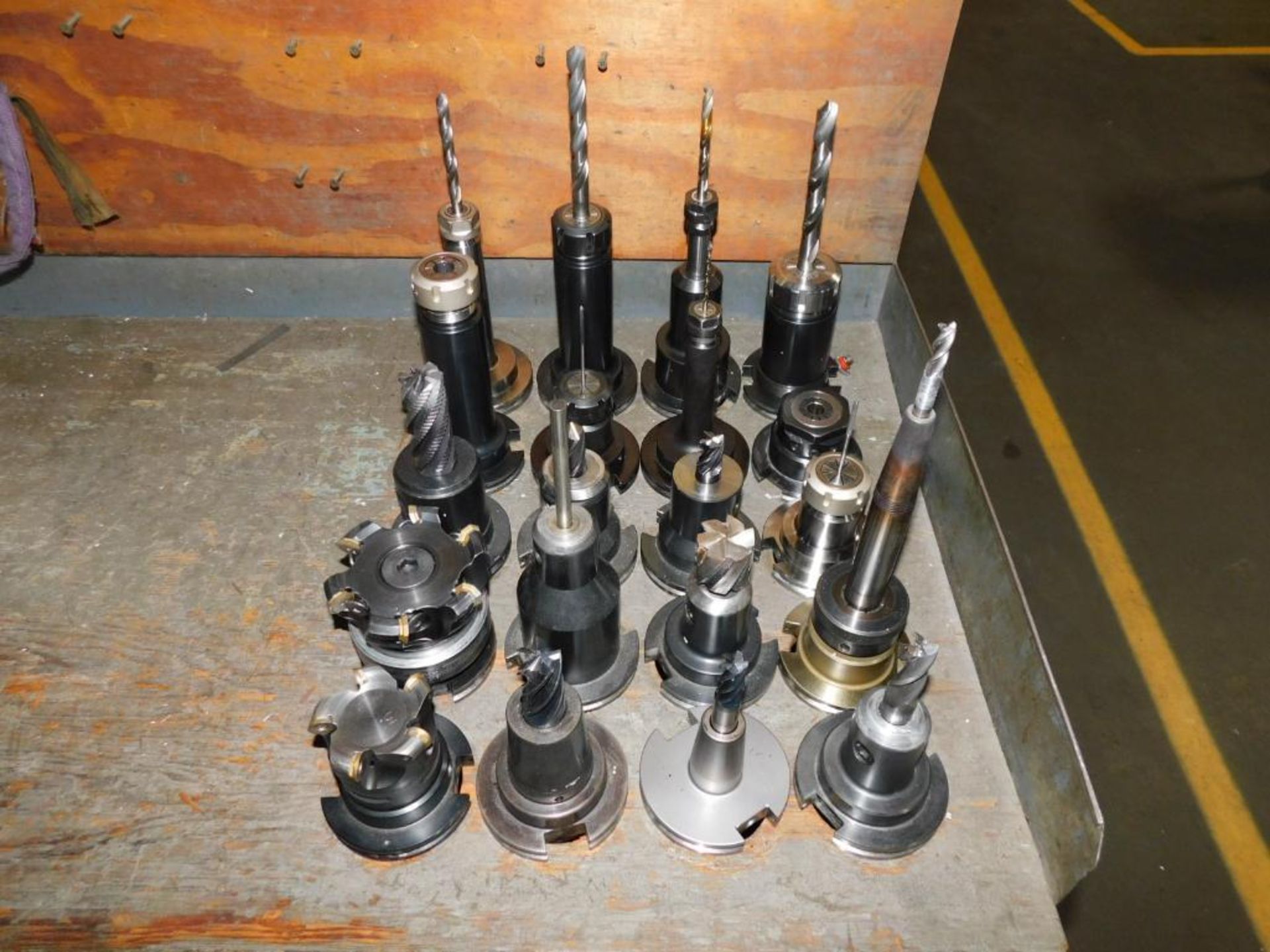 LOT: (20) Assorted CAT 50 Tooling on Rolling Cabinet - Image 2 of 3