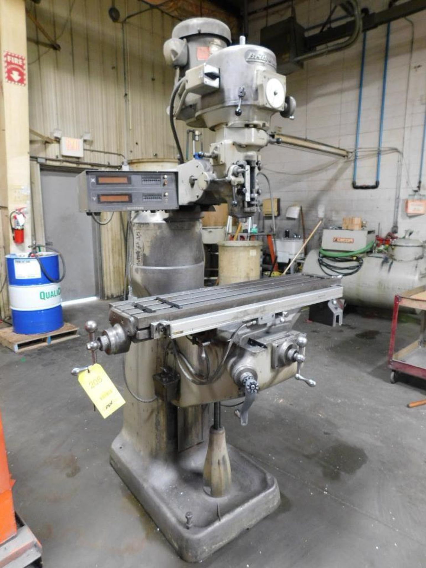 Bridgeport Series I Vertical Mill, 2 Hp, 42" L x 9" W T-Slot Table, S/N 180643 - Image 2 of 5