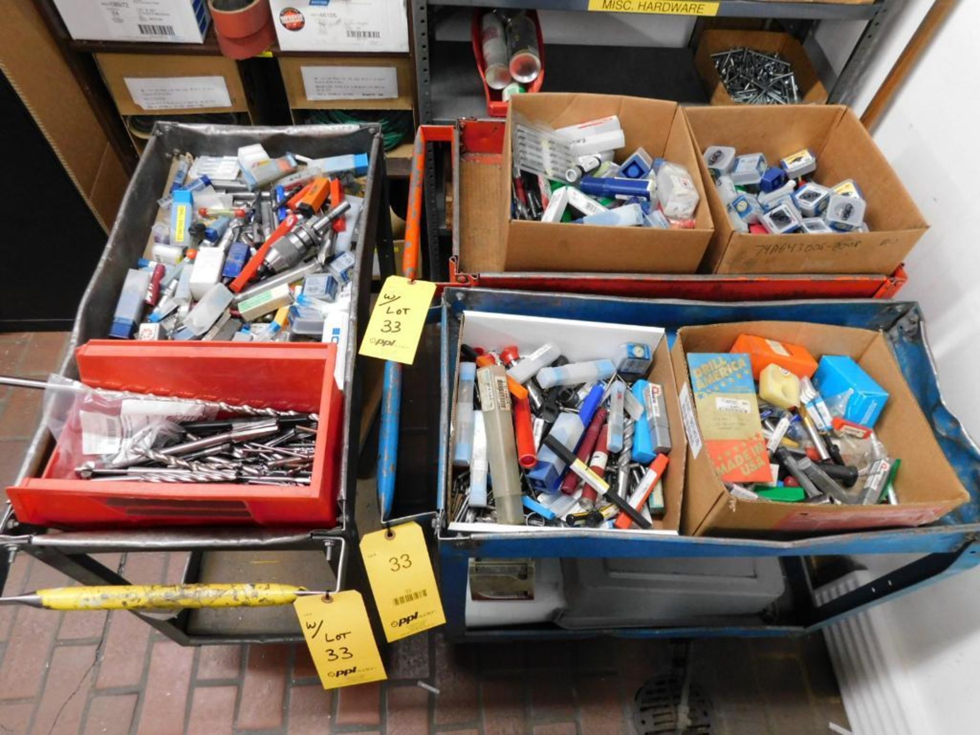 LOT: (3) Carts w/Assorted Tooling