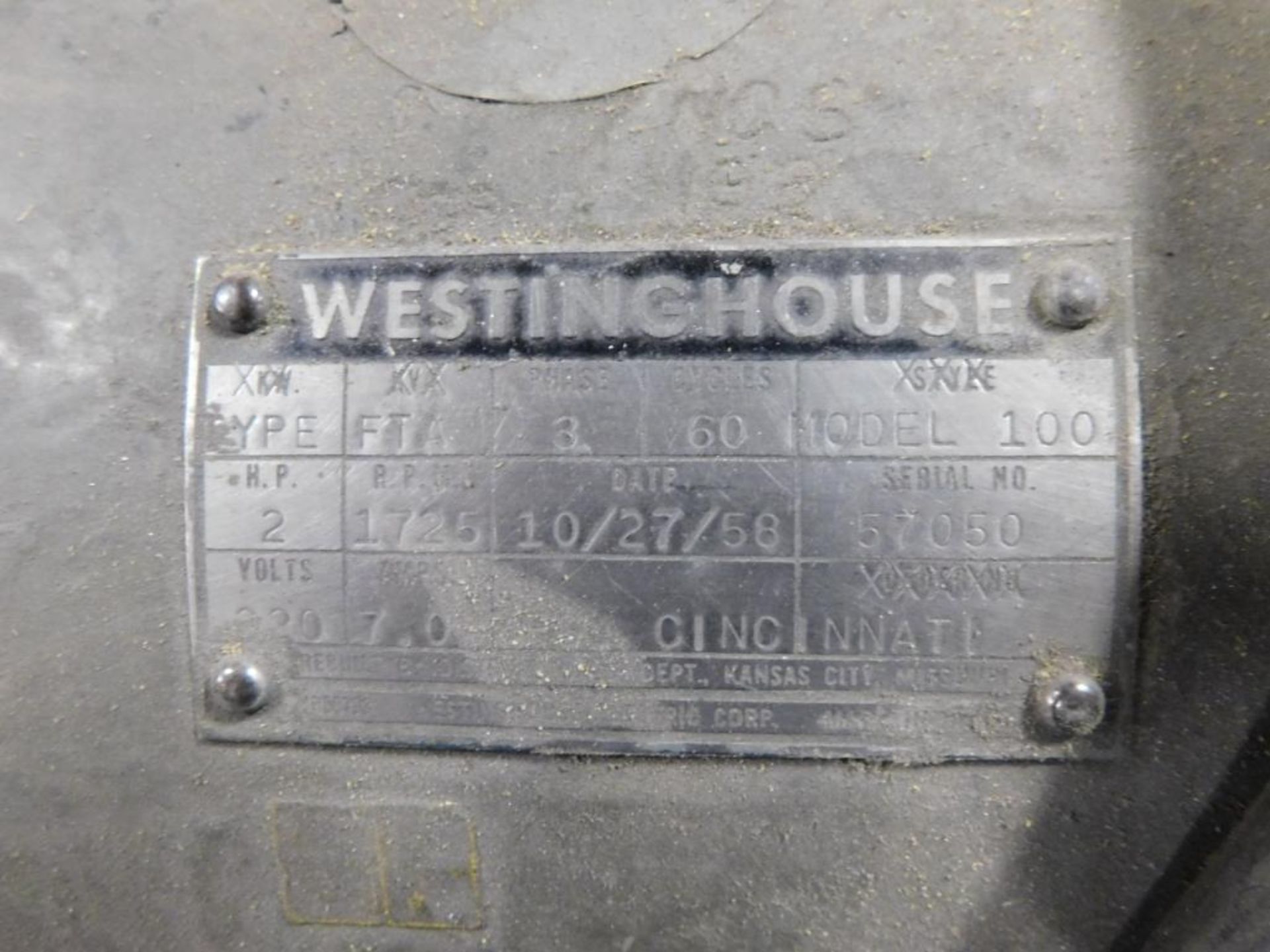 Westinghouse 2 Hp Double Edge Grinder/Buffer, Model 100 - Image 3 of 3