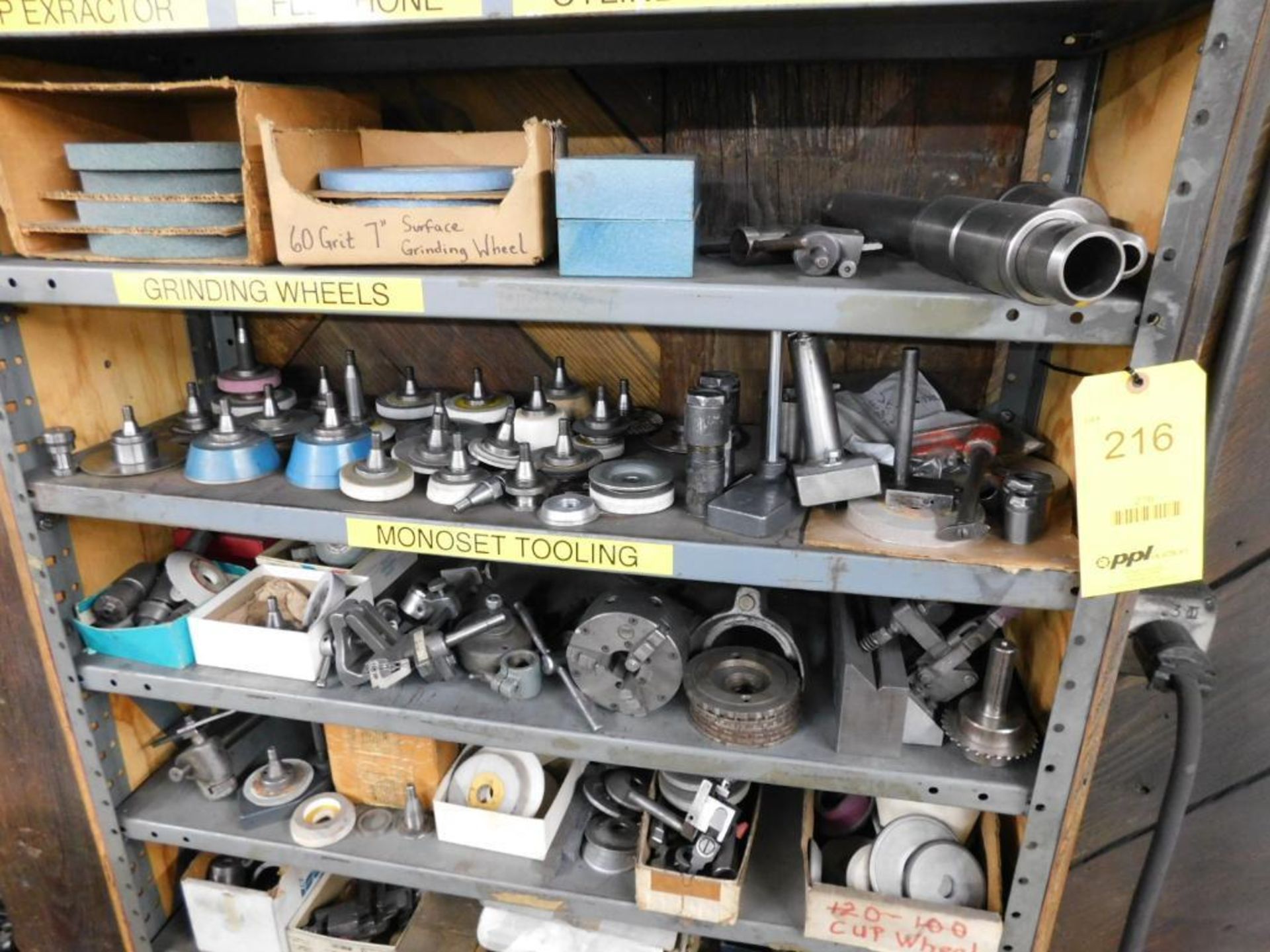 LOT: 10-Tier Shelving Unit w/Monoset Tooling & Accessories - Image 3 of 4