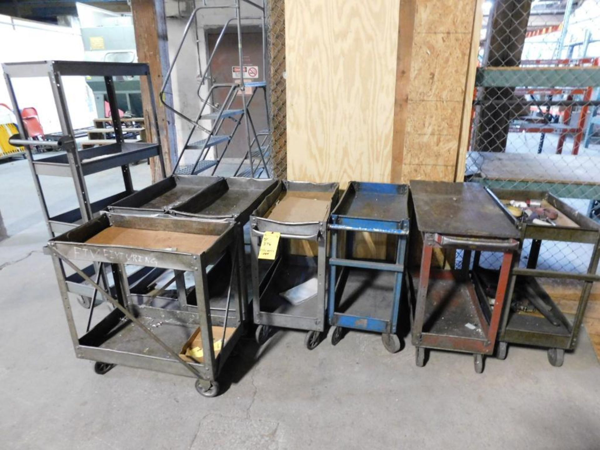 LOT: (7) Shop Carts, 6' & 4' Safety Rolling Stairs - Image 3 of 3