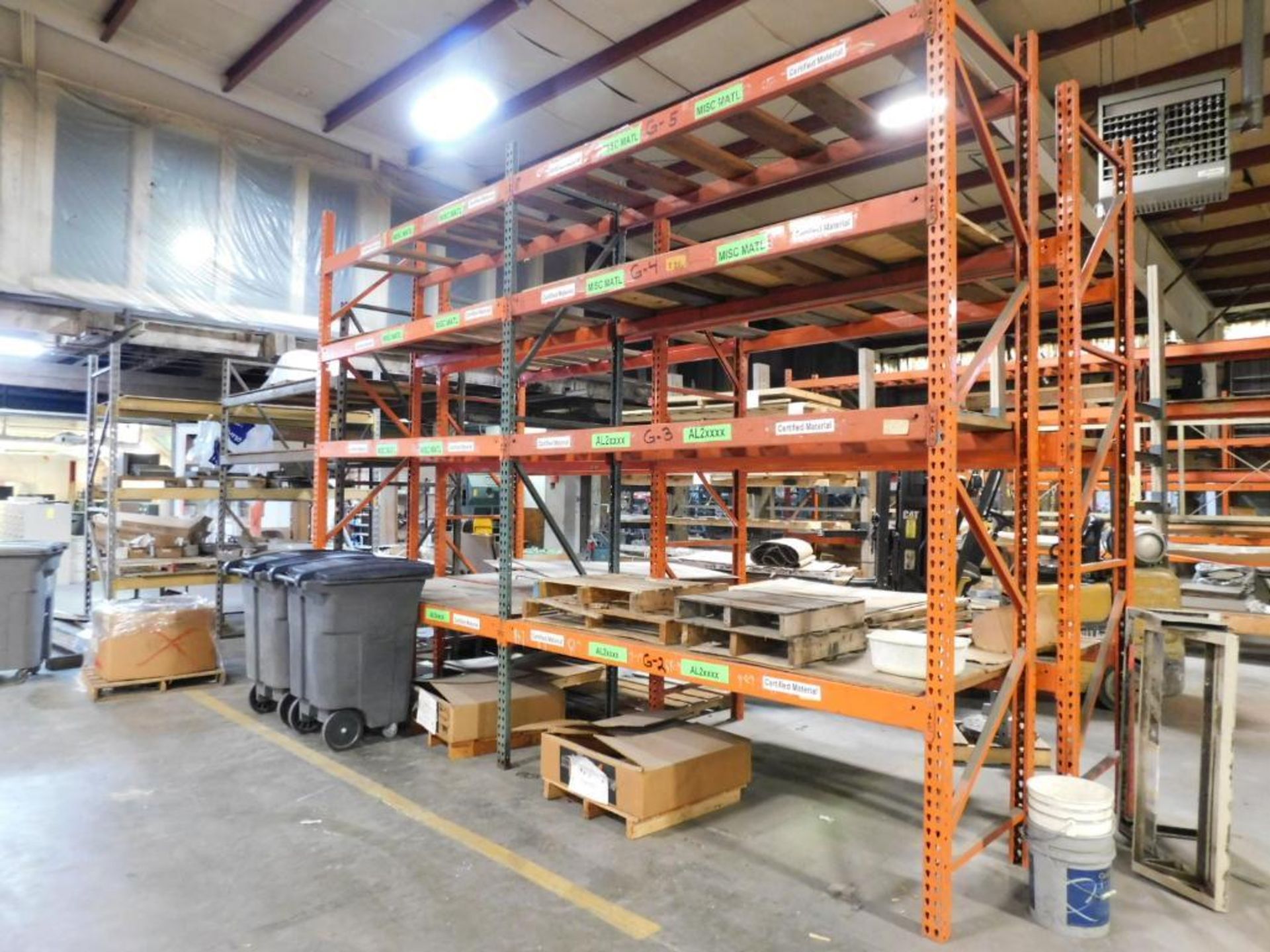 LOT: (4) Sections Tear Drop Pallet Racking, 12' x 8' x 36", (2) Sections Pallet Racking, 10' x 8'