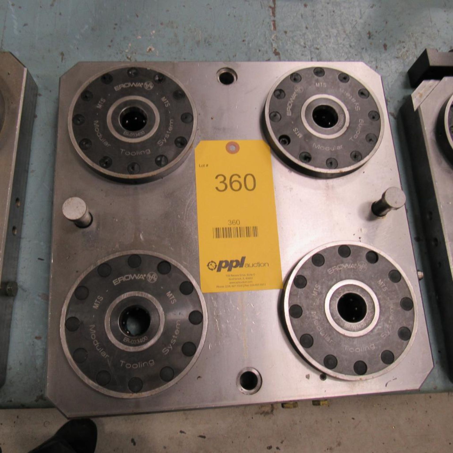 Erowa ER-033300 Plates w/(4) ER-033400 Pnuematic Chucks (Location: Bldg. 2)